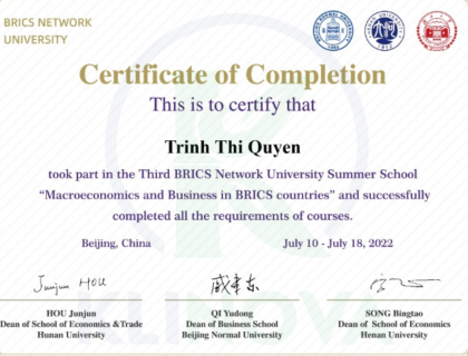 Certificate of participation 